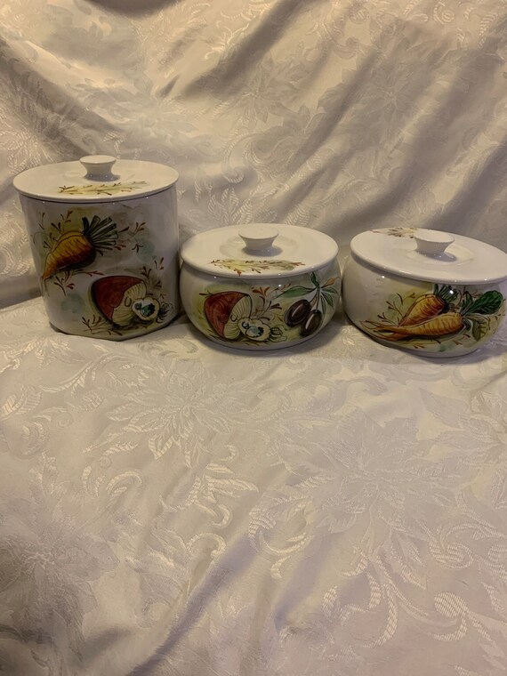Vintage Canister Set Made in Italy Etsy