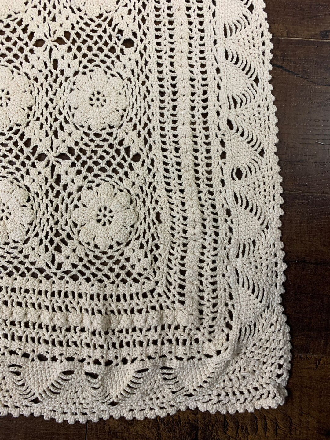 Vintage Crocheted Tablecloth Etsy