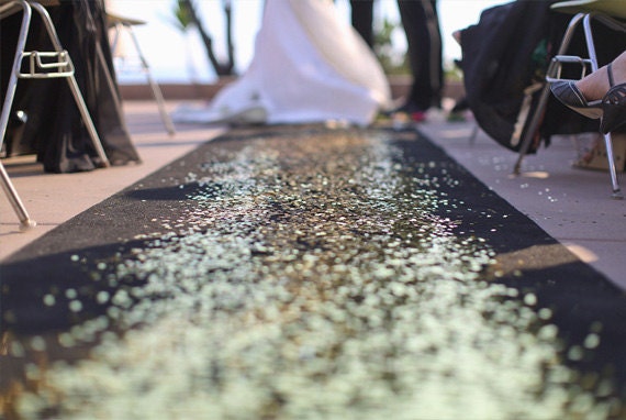 Black Aisle Runner Diy Rose Petal Aisle Runner Diy Glitter Etsy