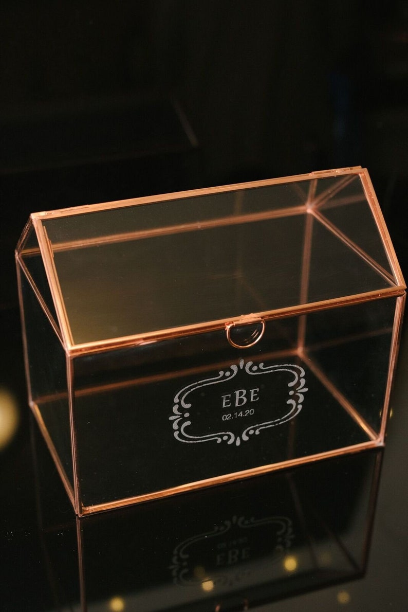 personalized glass card holder wedding card holder wedding