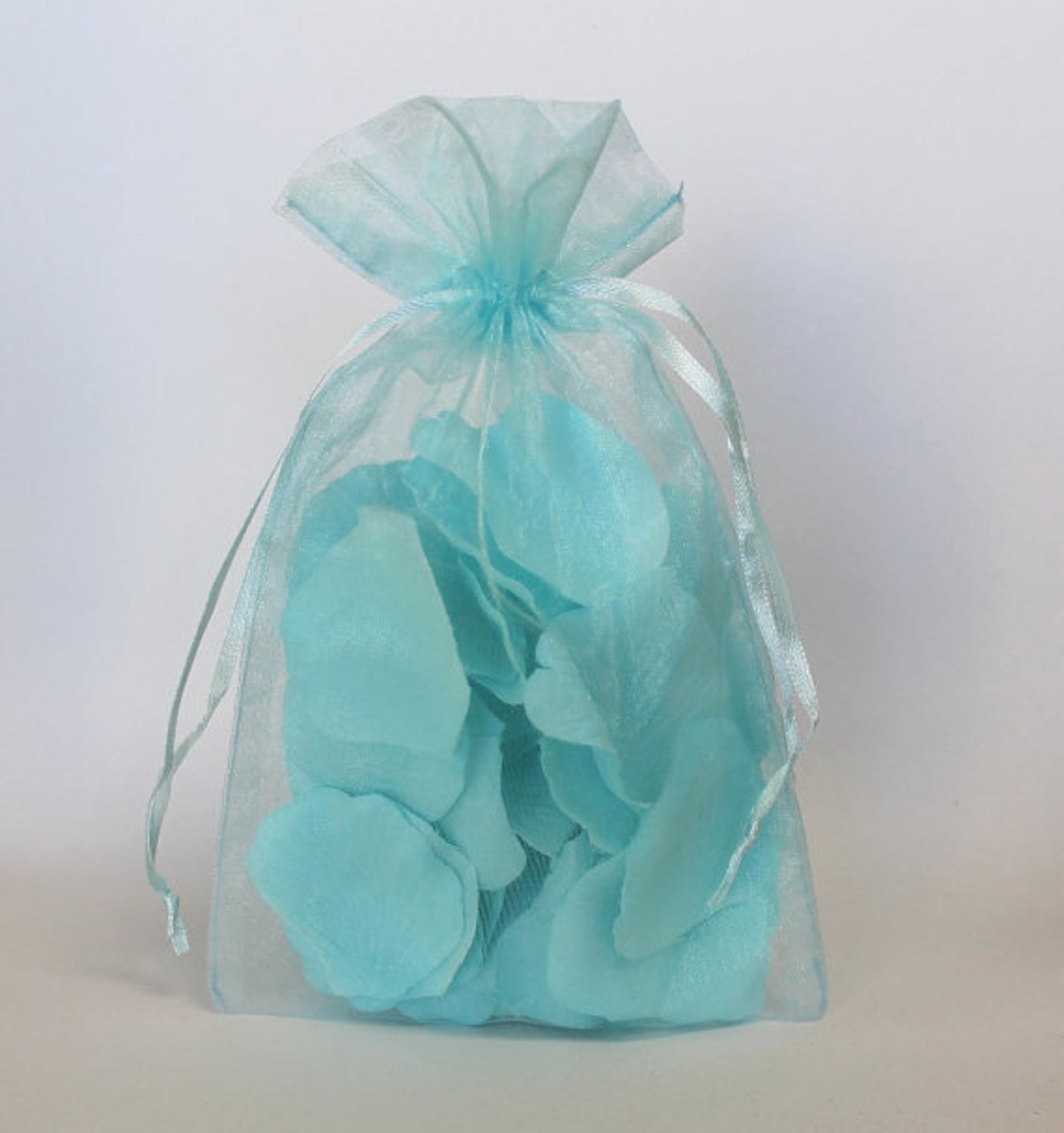 100 Light Blue Organza Bags Sheer Favor Bags Baby Shower Etsy