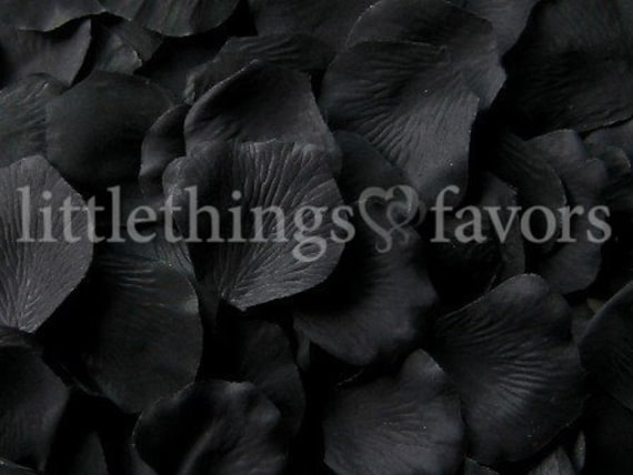 flower girl petals rose petal aisle runner wedding petals toss Petals DIY CLEARANCE Black Rose Petals Black Silk Rose Petals