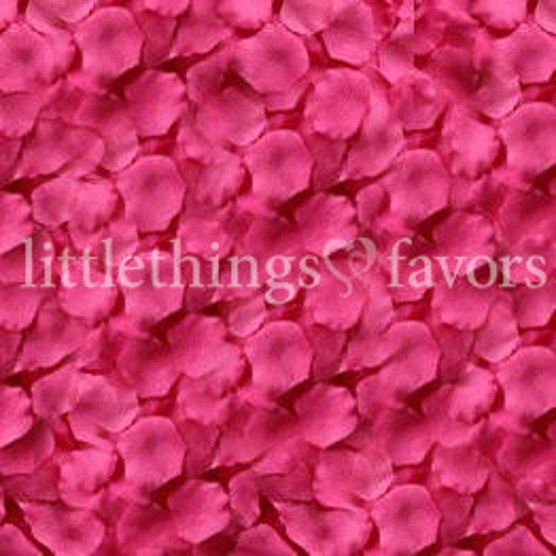 Hot Pink Rose Petals Fuchsia Silk Rose Petals Fake Rose Etsy