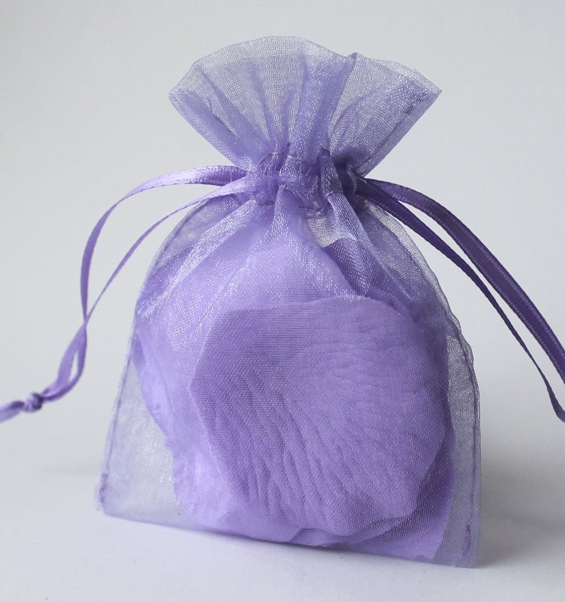 Organza Jewelry Bags Wedding Favor Bags 3 x 4 4 x 6 Organza Favor Bags 5 x 8 Sheer Favor Bags 6 x 9 100 Lavender Purple Organza Bags