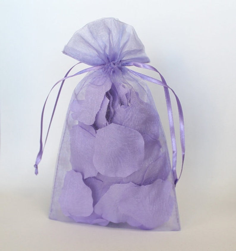 Organza Jewelry Bags Wedding Favor Bags 3 x 4 4 x 6 Organza Favor Bags 5 x 8 Sheer Favor Bags 6 x 9 100 Lavender Purple Organza Bags