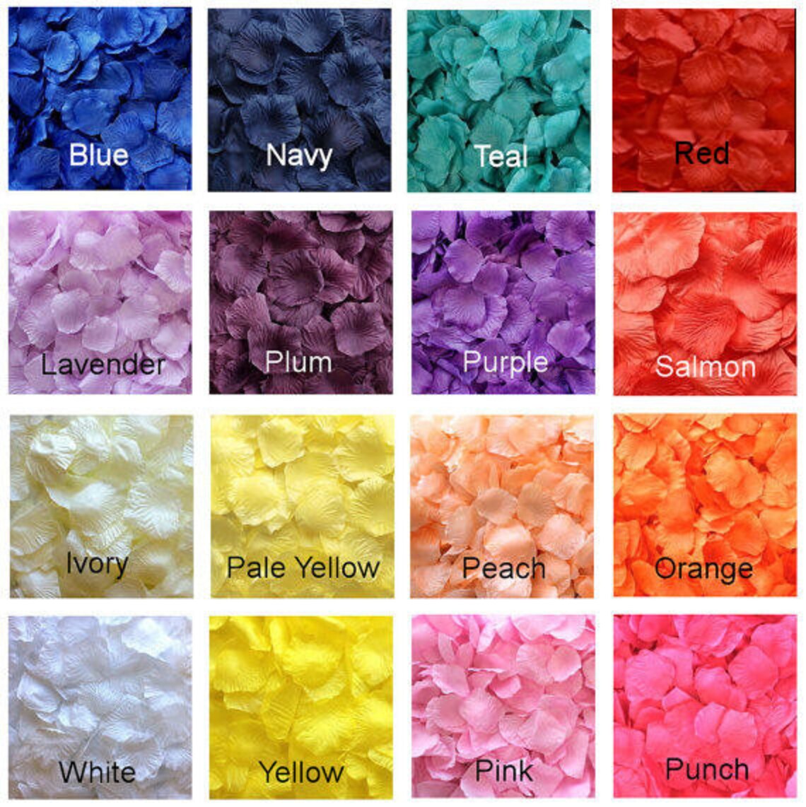 500 Silk Rose Petals 17 Colors Available Silk Petals Etsy