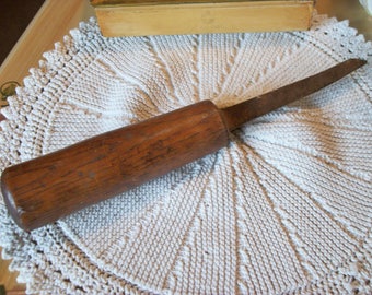 WELDON 1/4" Wide MORTISE CHISEL Solid Steel Original Round Hardwood Handle Antique Woodworking Hand Tool