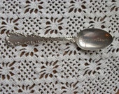 LOUIS XV - quot Sterling Pat 1891 quot by Whiting Division - Souvenir Demitasse Spoon Engraved Bowl quot GERMANTOWN quot Ornate Design Fine Detail