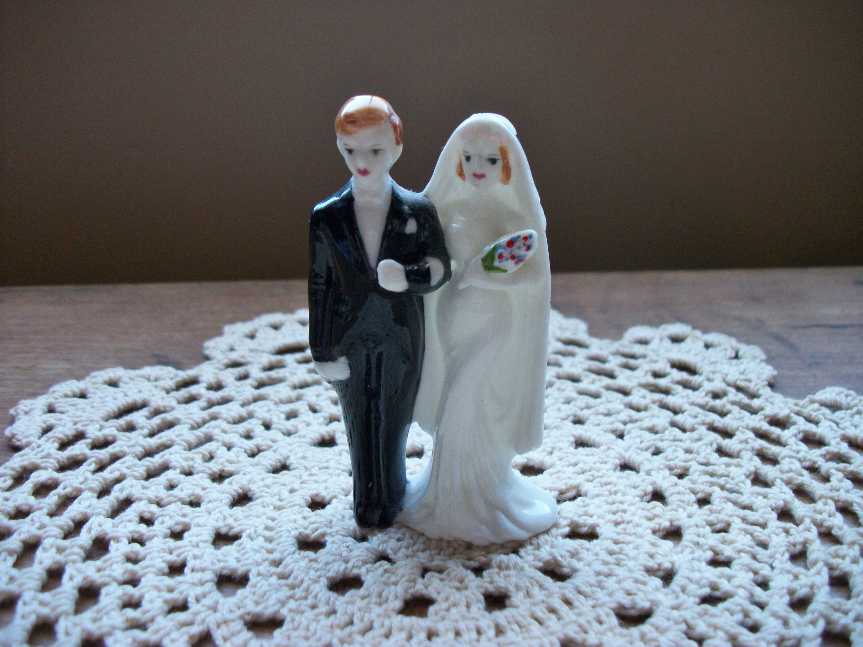 Old Bride and Groom Miniature Toys Vending Machine Sign 