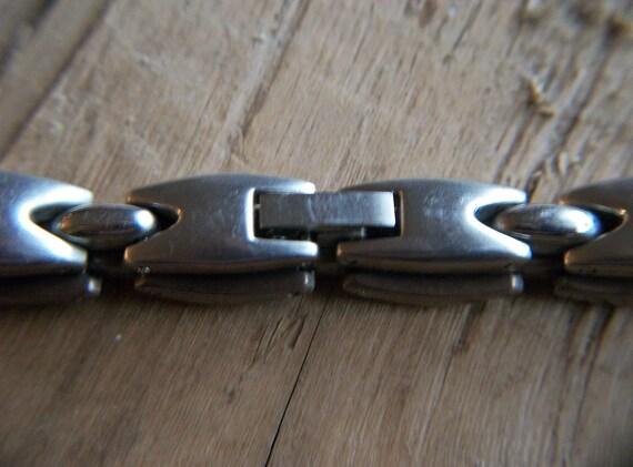 Natural Magnet Therapy Bracelet Polished Steel wi… - image 7