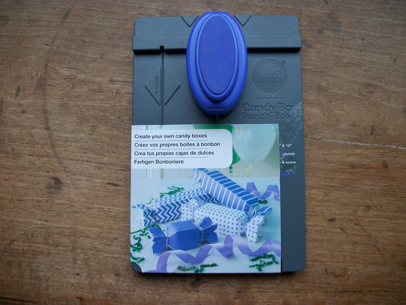 Candy Box Cutter ~ Punch ~ Maker ~ Instructions ~ Create Your Own Boxes with One Tool. RETIRED ~ New WE R Memory Keepers