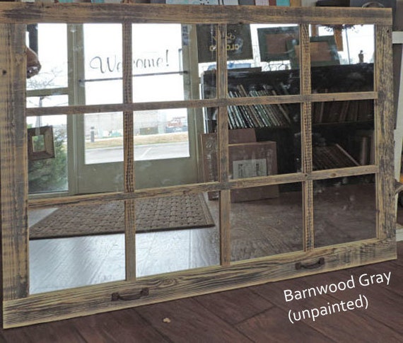 Farmhouse Large Window Pane Mirror -- 46