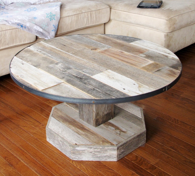 Round Rustic Farmhouse Coffee Table Reclaimed Barn Wood Living Room Furniture Natural Gray Brown Wooden End Custom Size And Heights - Round Reclaimed Wood Coffee Table Rustic Round Rustic Farmhouse Coffee Table Reclaimed Barn Wood Living Room Furniture Natural Gray Brown Wooden End Custom Size And Heights - Round Reclaimed Wood Coffee Table Rustic