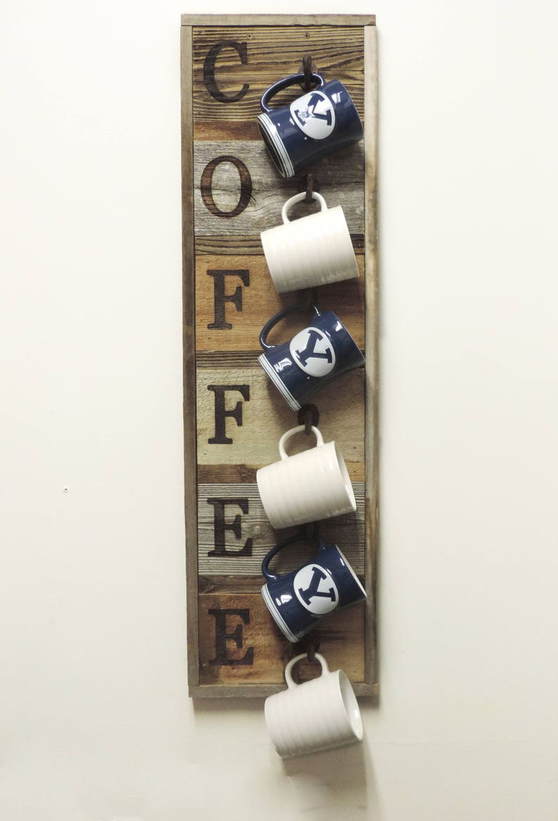 wooden mug rack