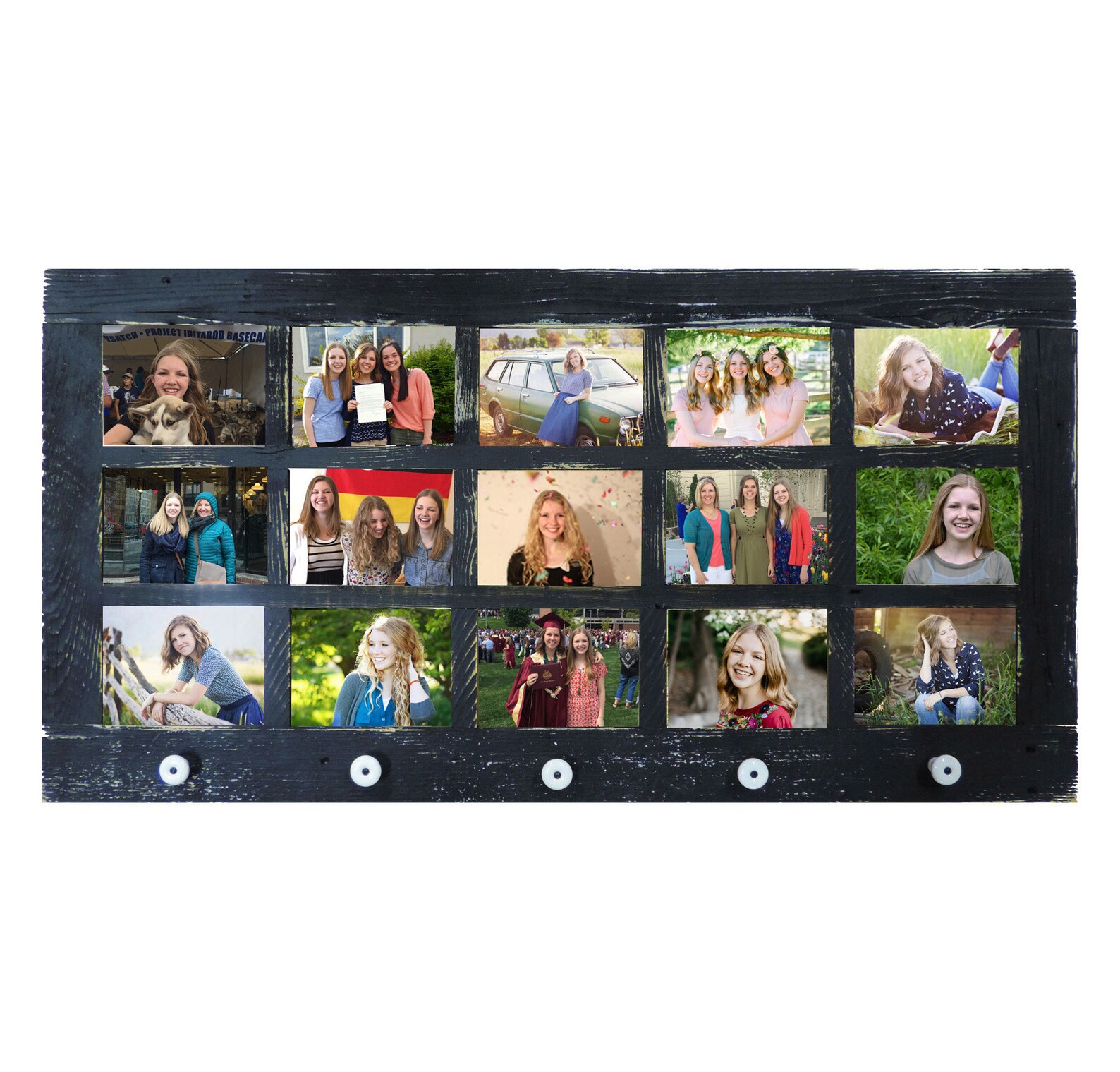 Multi Picture Collage Frame 15 opening5X7 Farmhouse Window Etsy