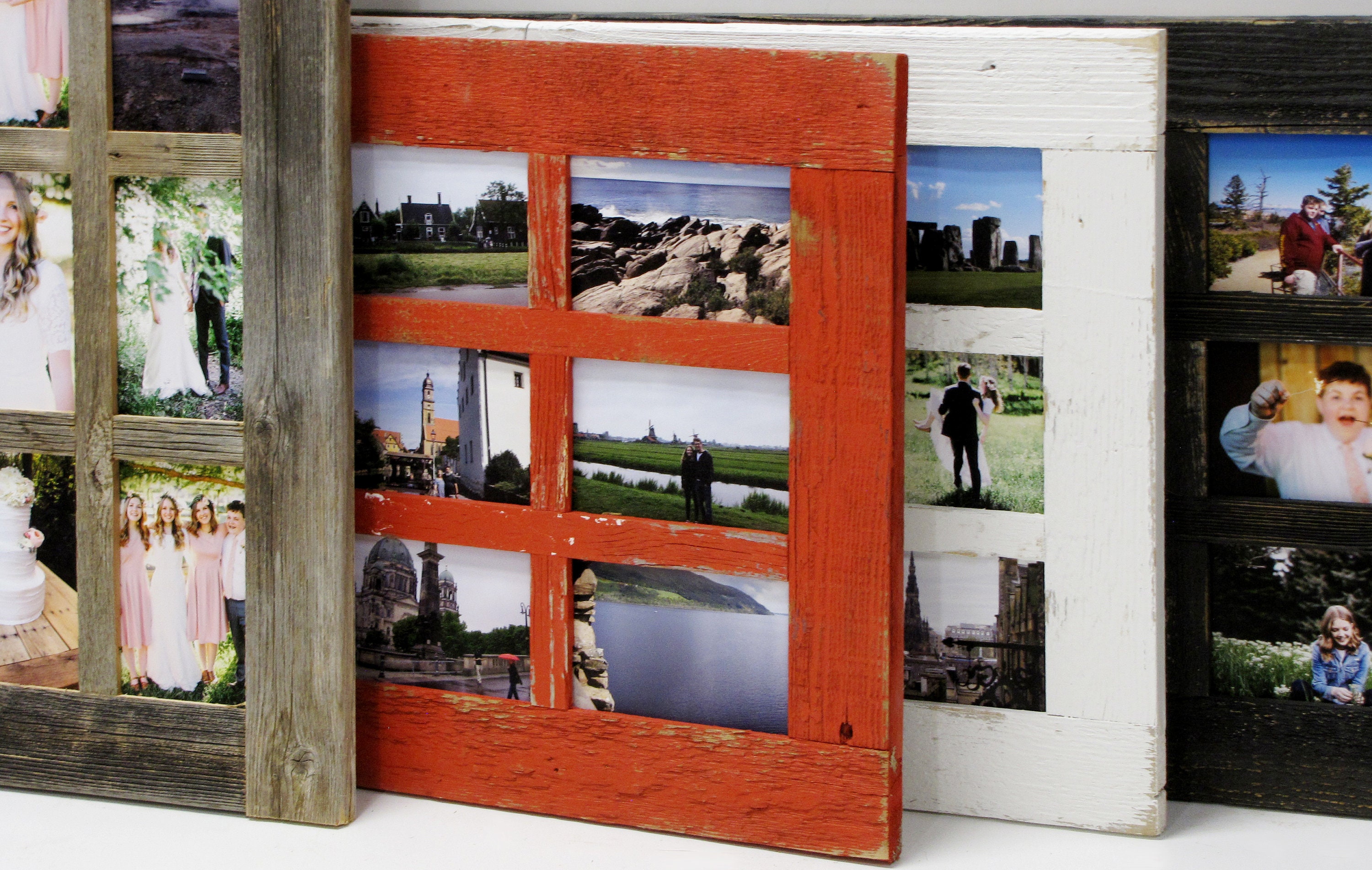 Picture frame collage, 7 opening 4x6, multi photo frame, shabby chic f –  the photo frame store
