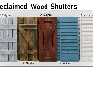 Rustic Window Shutters 2 14 wide X 36 tall for 46X36 Window Mirror mirror sold separately Decorative Reclaimed Old Wood Wall Decor. image 3