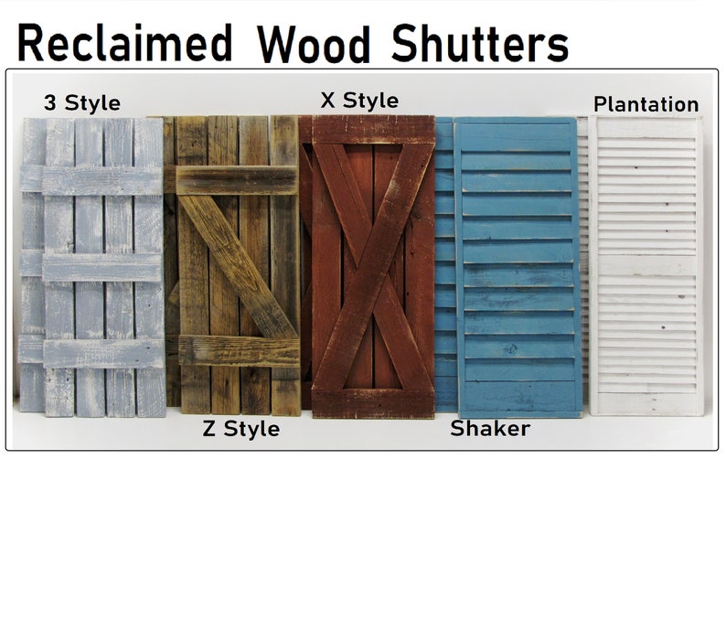 Rustic Window Shutters 2 14 wide X 36 tall for 46X36 Window Mirror mirror sold separately Decorative Reclaimed Old Wood Wall Decor. image 3