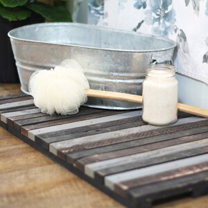 Wooden Spa Bath Mat, Luxury Decorative Bathroom Outside Shower Wood Slat Duckboard, Slatted Timber Japanese Rug, Country Farmhouse Decor.