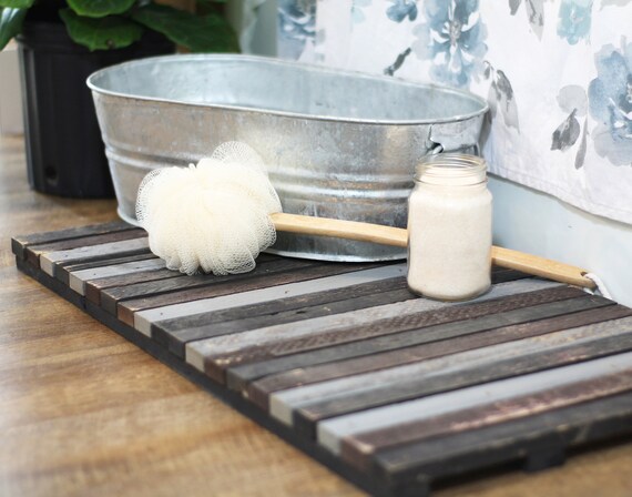 Wooden Bath Mat & Wooden Bath Runner