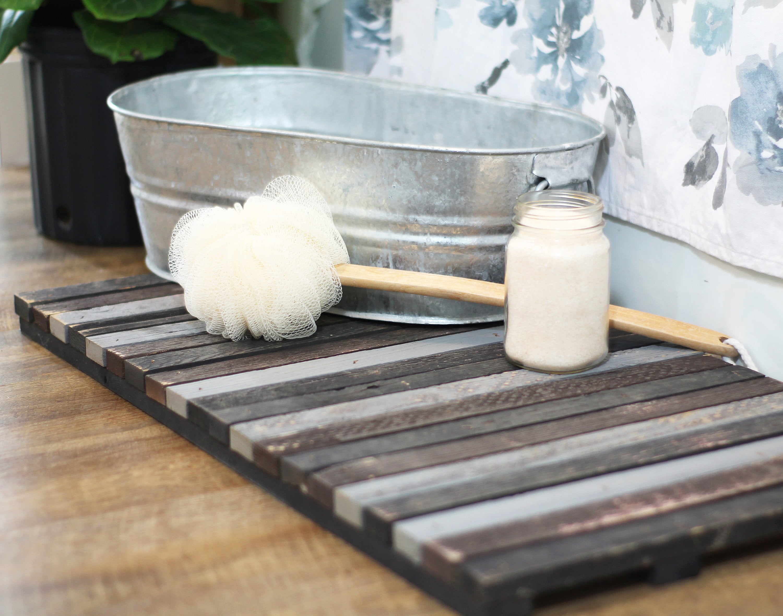 Wooden Spa Bath Mat, Luxury Decorative Bathroom Outside Shower Wood Slat  Duckboard, Slatted Timber Japanese Rug, Country Farmhouse Decor. 