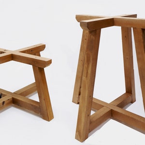 Reclaimed Wood X Style Table Leg Coffee Dining Kitchen Table Legs
