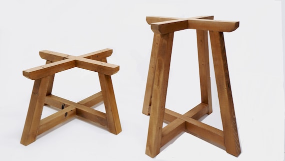 Reclaimed Wood X Style Table Leg Coffee, Dining Table Leg Ideas
