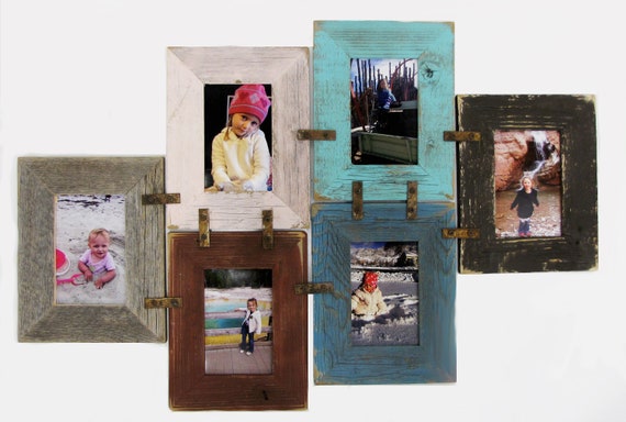 Family Multi Picture Frame Collage Set for 4x6 or 5x7 Pictures Wall Board  Frames With Clips, Clipboard Wall Collage Frames Set 