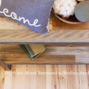 Entryway Reclaimed Wood Console Table w/Shelf for Storage Behind the Couch Sofa Bar w/ Metal Legs Modern Farmhouse Living Room Furniture image 10