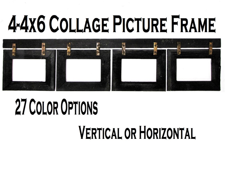 4x6 4 Opening Collage Multi Picture Frame Multiple Photo Country Family Farm House Rustic Grandkids Home Decor Decorative Large Wall Four