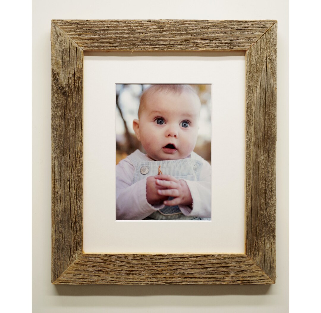 Barnwood Picture Frame, 1.5 Narrow, Rustic Barn Wood Frames, Reclaimed