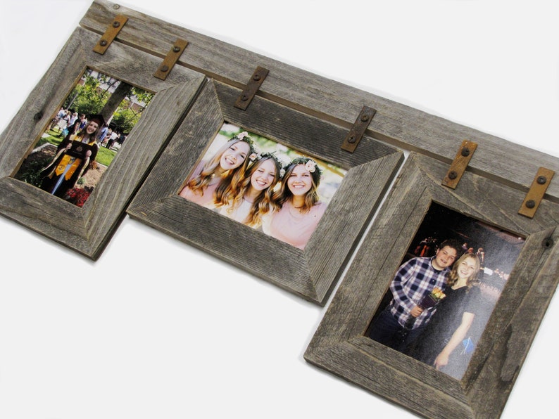 5 X 7 Custom Collage Frame. For 2,3,4,5,6 Openings. Your Choice of Color, Orientation, and number of frames image 1