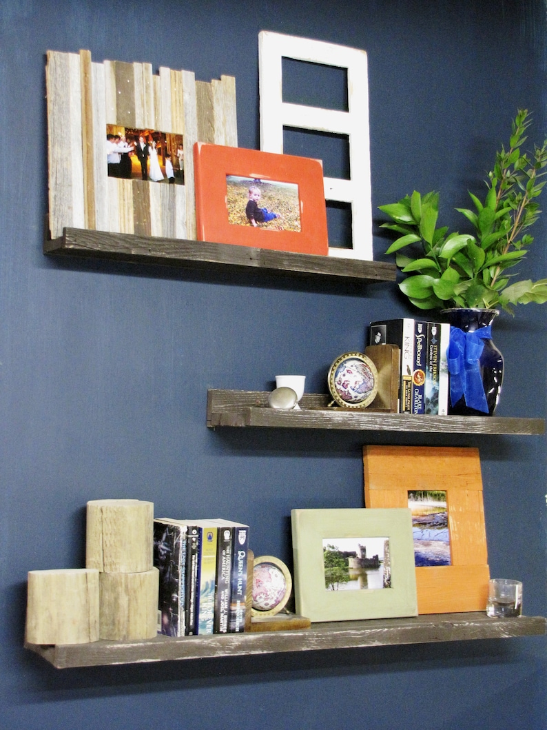 5 Deep Rustic Picture Frame Ledge Shelf Floating Wall Etsy