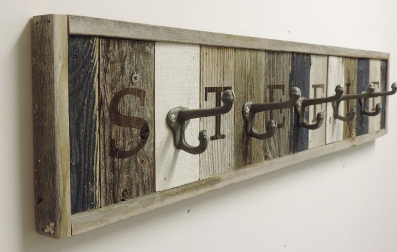 personalized wall mounted coat rack