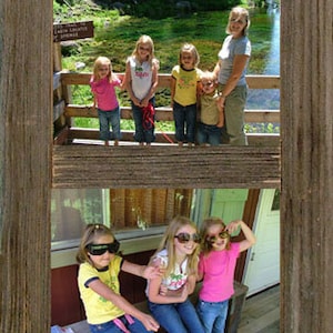 Multi Opening 5x7 Barnwood Panel Collage Picture Frame, Multiple 2,3,4,5,6,7 Rustic Wooden Photo Wall Frames, natural or painted finishes image 5