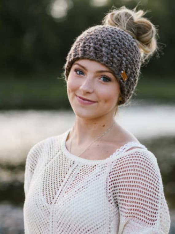 Messy Bun Hat Hats for Runners Ponytail 