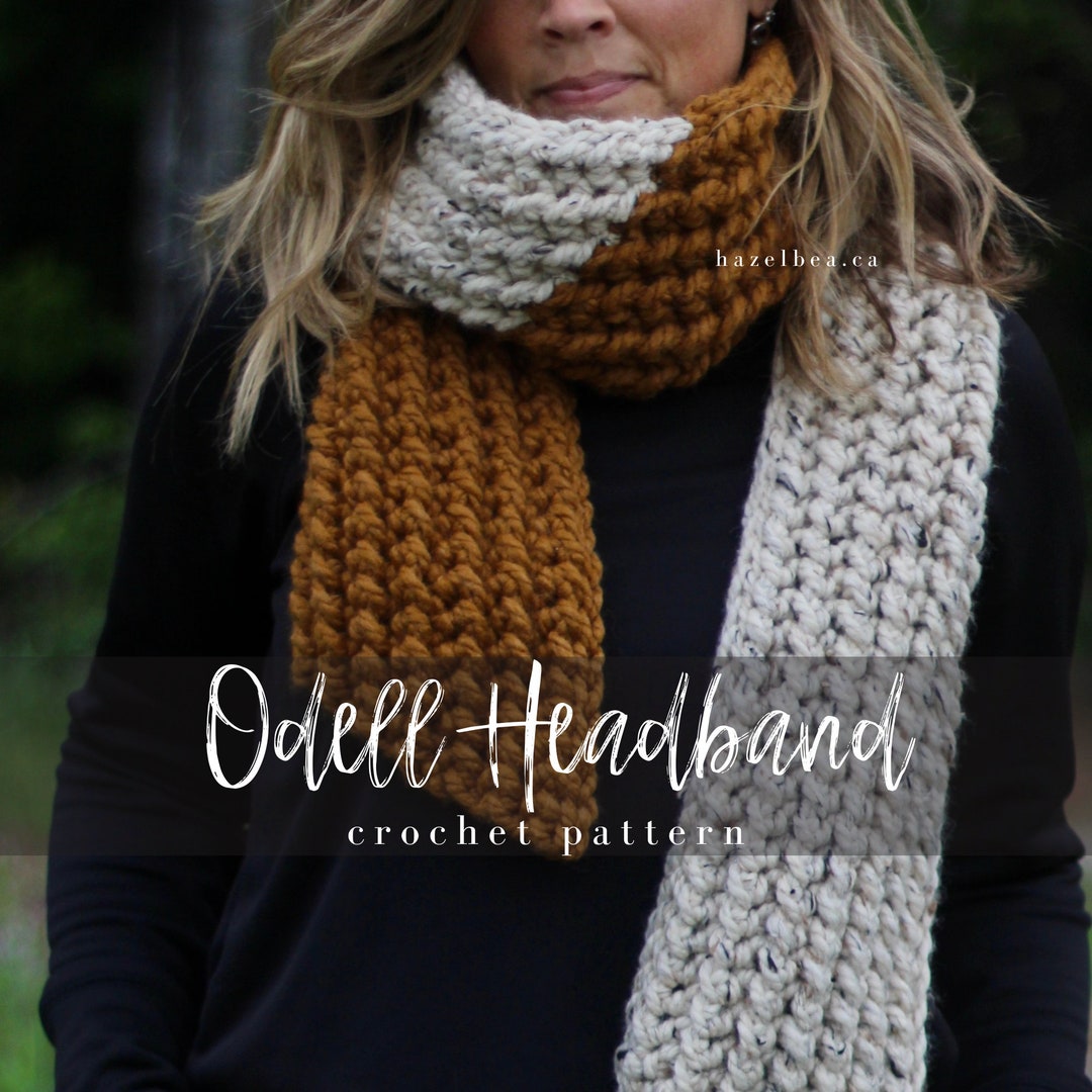 Oversized Ribbed Scarf Crochet Pattern, Easy Crochet Scarf Pattern ...