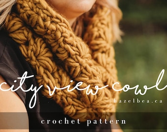 Crochet Cowl Beginner Patter, Easy Crochet Loop Scarf, DIY Scarf, Easy Crochet Pattern