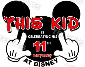 This Kid is Celebrating his Birthday at Disneyland Disney World Mickey Mouse Vacation T-Shirt