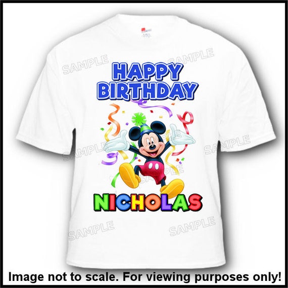 Personnalise Joyeux Anniversaire Mickey Mouse Anniversaire Etsy