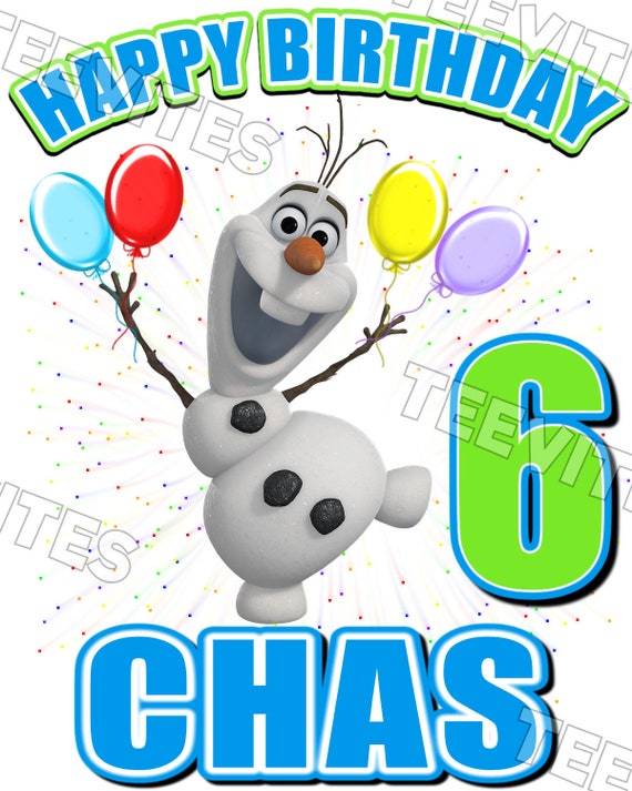 Personnalise Disney Frozen Olaf Joyeux Anniversaire Garcon Etsy France Personnalise Disney Frozen Olaf Joyeux Anniversaire Garcon Etsy France