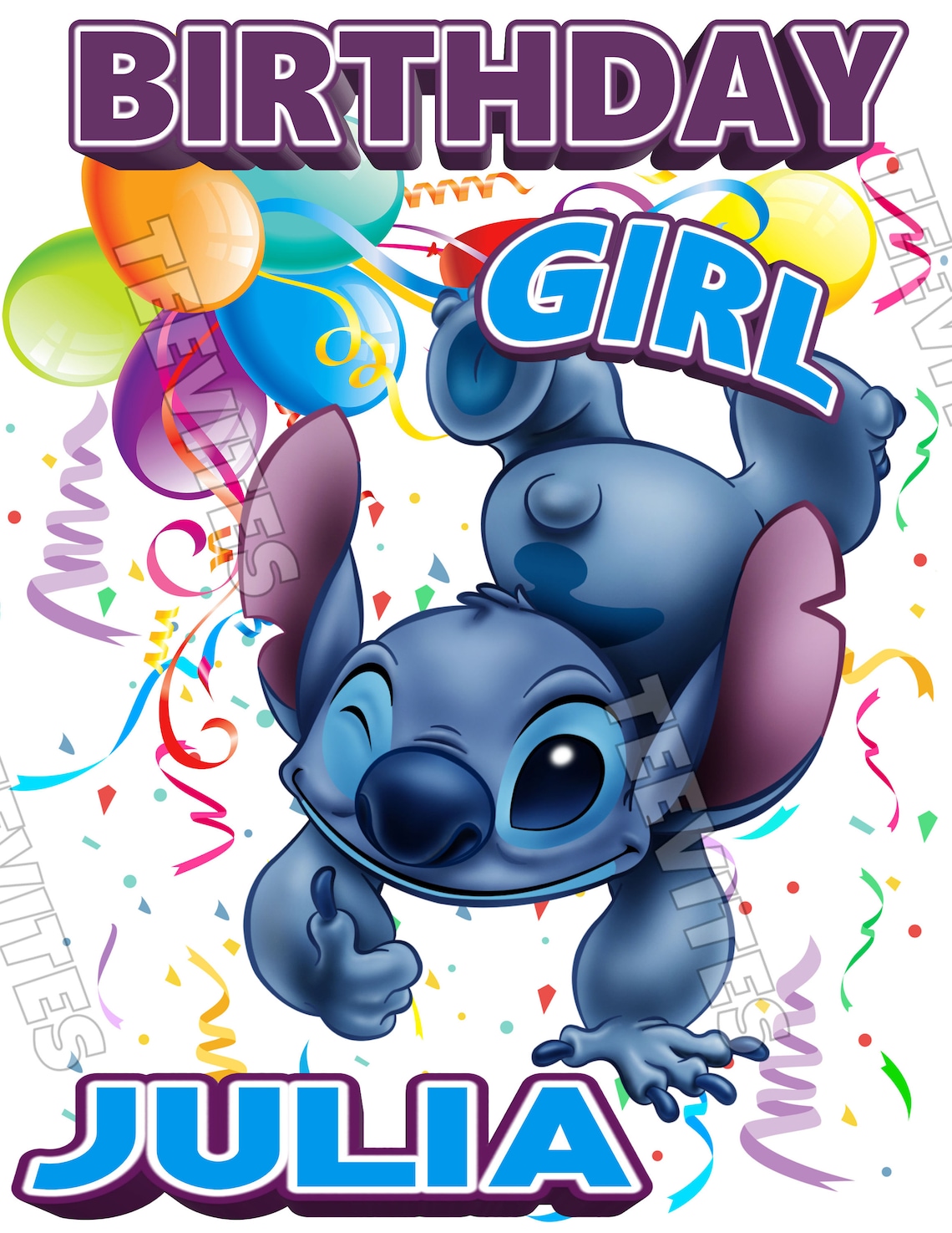 Personalized Disney Lilo And Stitch Birthday Girl Balloons Etsy Canada