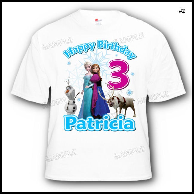 Camiseta personalizada de cumpleaños de Disney Frozen y - Etsy México