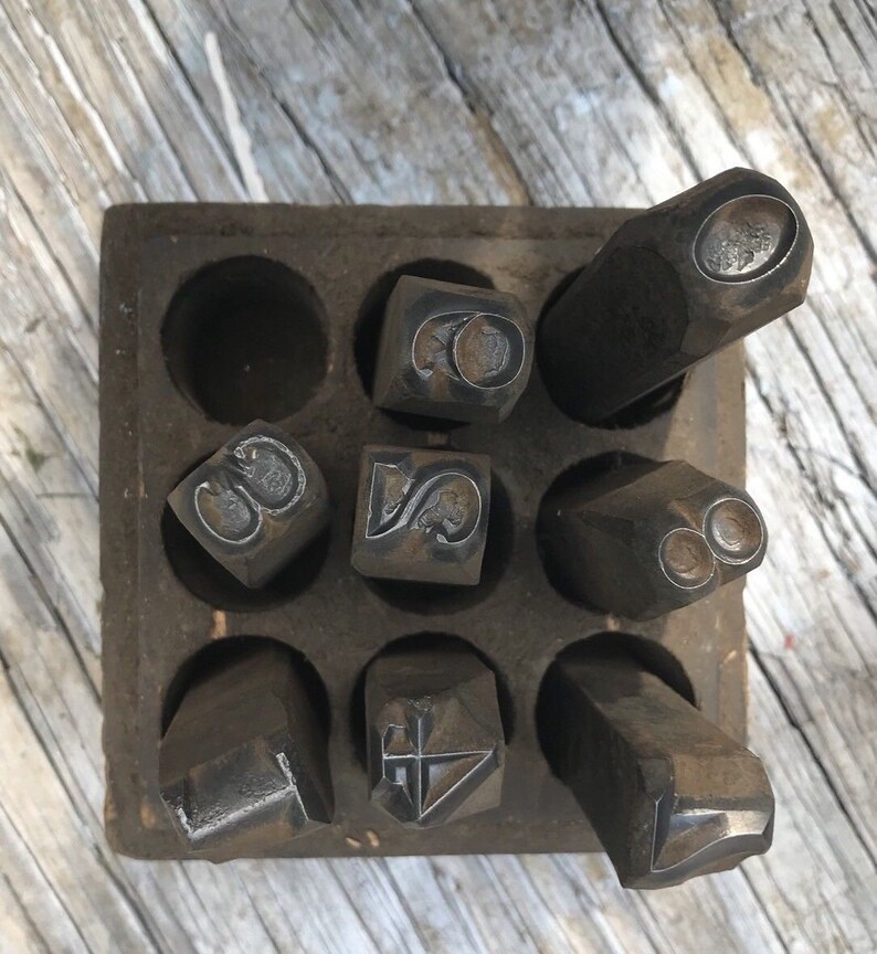 Antique Letters & Numbers Punch Set 32 PCS. Etsy