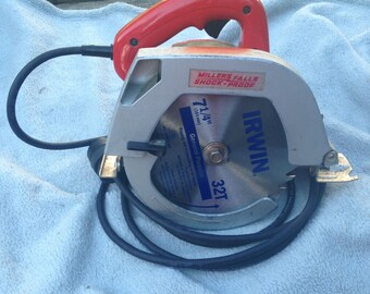Miller Falls SHOCK PROOF 7 1/4" Circular Saw #SP2075--Vintage/RARE