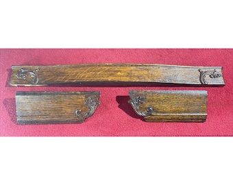 Antique White Treadle Sewing Machine Wooden Cabinet Pieces