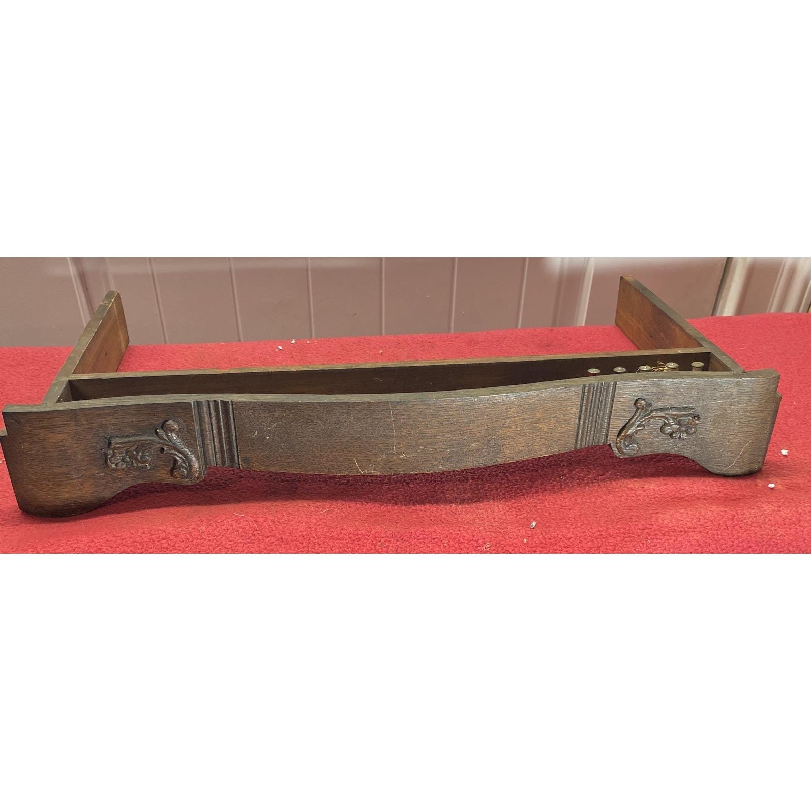 Antique Minnesota Treadle Sewing Machine Center Bobbin Drawer - Wood