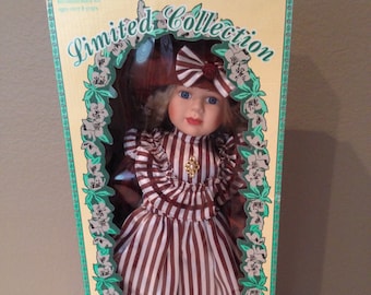 Vintage  Collectible Porcelain Le Cheri 22" Doll-Jennifer