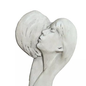 VINTAGE 1980 Austin Productions David Fisher &quot;Faces Of Love&quot; Pottery Sculpture Collectible Decor