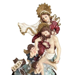 Collection Vtg Giovanni 11,5 pouces de haut Marie, anges de Jésus après la crucifixion Figurines Figurines de collection